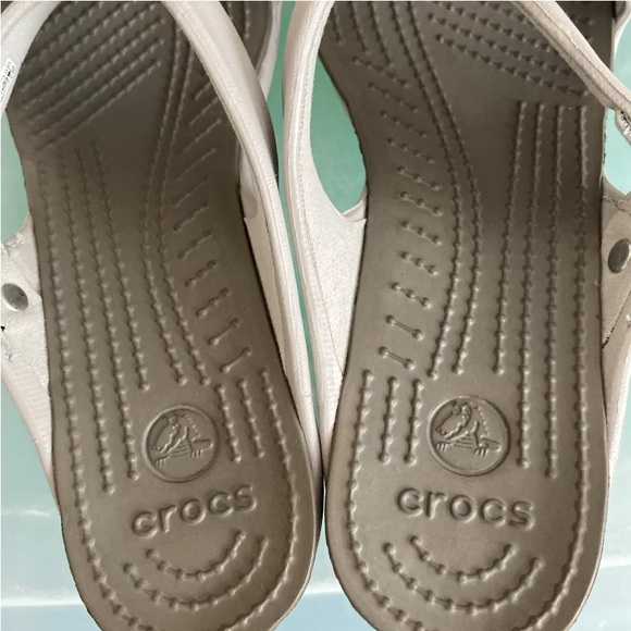 Crocs Womens Cyprus IV Gray/brown Two Tone 4” Heel Comfort Sandals Shoes Size 8 - Picture 8 of 12